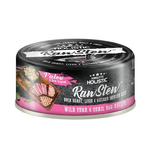 80g Absolute Holistic Raw Stew Tuna & Quail Egg