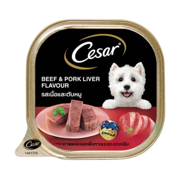 85g/100g Cesar Wet Food for Dogs Beef & Pork Liver