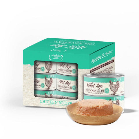 Grain-Free Cat Food – Absolute Bites Wild Age 80g x 6 Cans Chicken