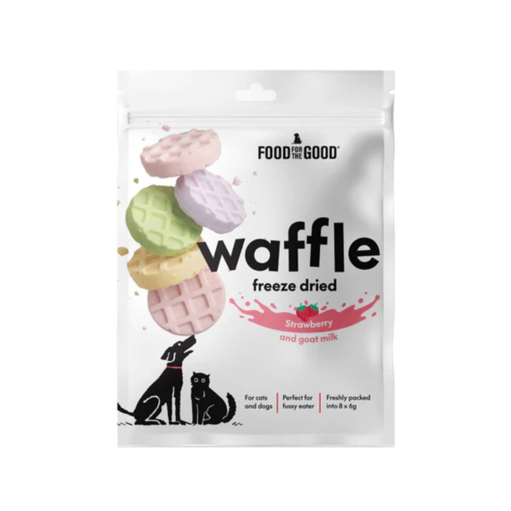 Food For The Good Freeze-Dried & Air Dried Treats StrawberryWaffle 48g