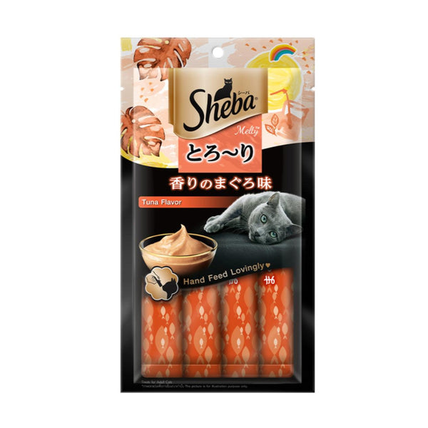 Sheba Melty Cat Treats 12g x 4pcs – NEW RECIPE Creamy Tasty Nutritious Flavored Cat Wet Snack