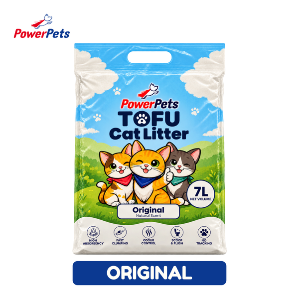 PowerPets Tofu Cat Litter 7L – Absorbent, Dust-Free, Clumping, Odor Control