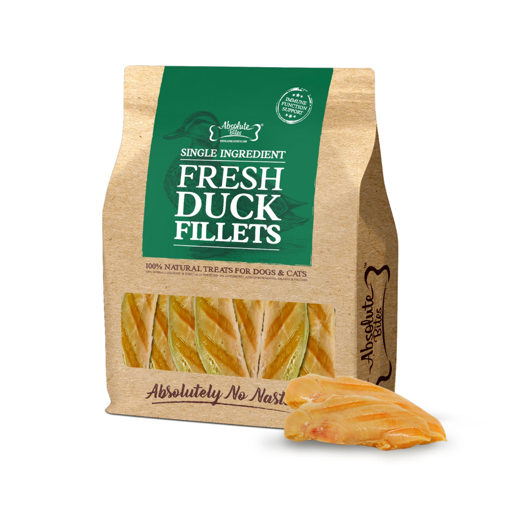 Absolute Bites Air Dried Cat & Dog Treats Duck Fillets (12pcs)