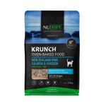 Nutripe Krunch Oven-Baked Dog & Cat Food with Green Tripe 1.6kg - 7kg - Complete & Balanced Crunchy Kibble CAT King Salmon & Chicken 1.6kg