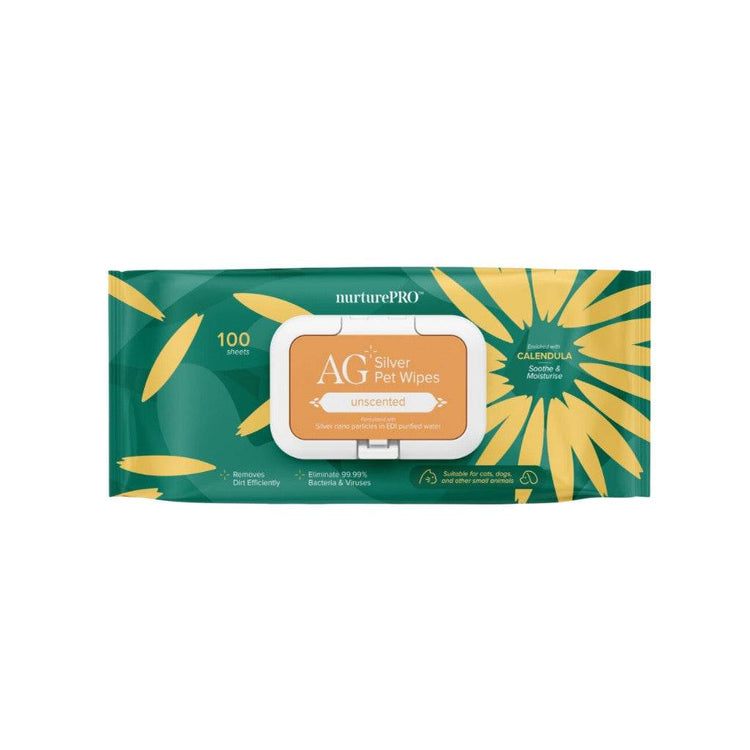 NurturePRO AG+ Pet Wipes 100pcs – Antibacterial & Soft Unscented