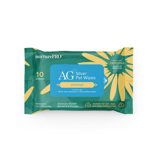 NurturePRO AG+ Silver Pet Wipes 10 Sheets