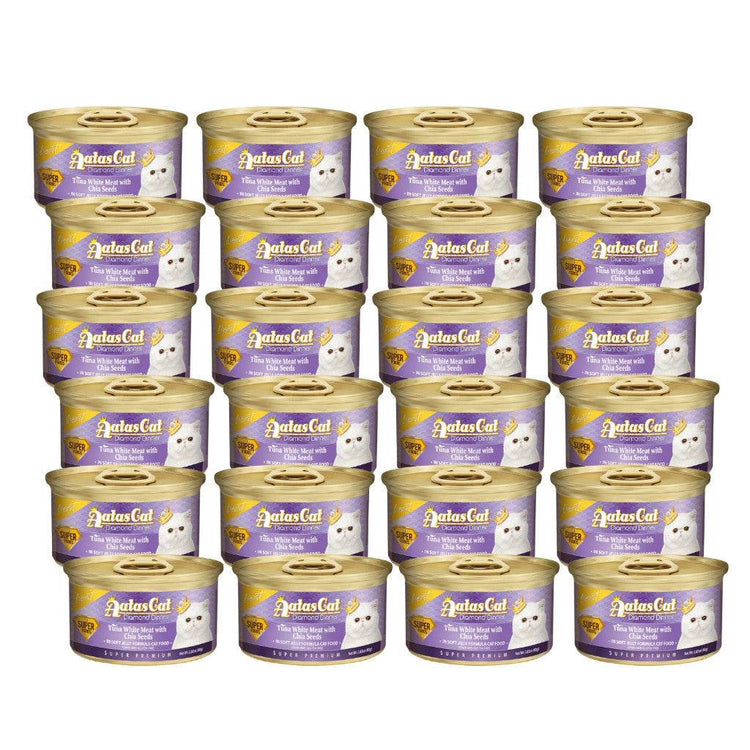 Bundle of 24 Aatas Cat Finest Wet Cat Food Tuna Chia Seeds