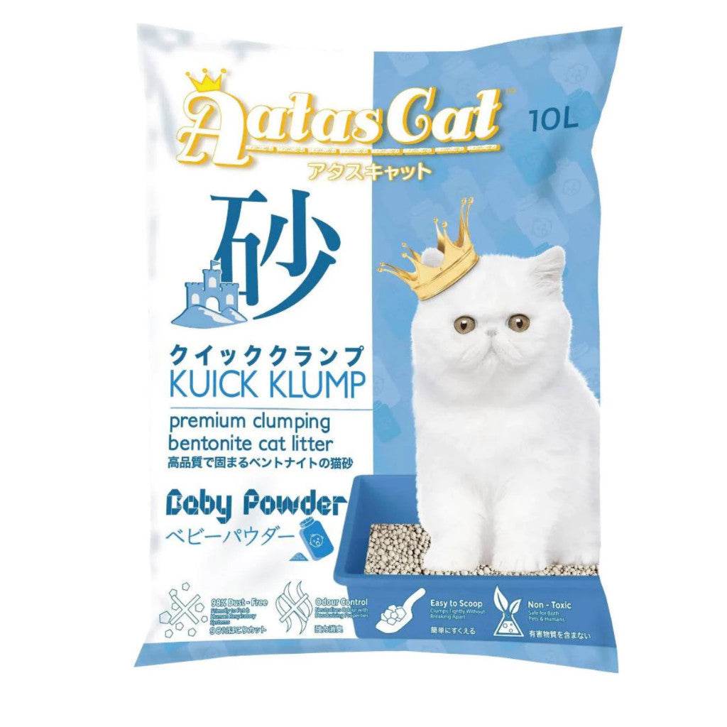 Aatas Cat Premium Cat Litter - 6L/7L/10L Baby Powder 10L