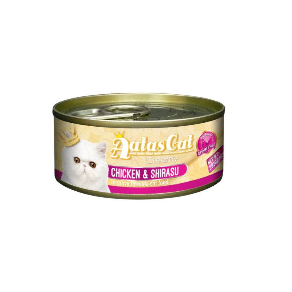 Bundle of 24 Aatas Cat Creamy Flavored Chicken Wet Cat Food Chicken & Shirasu