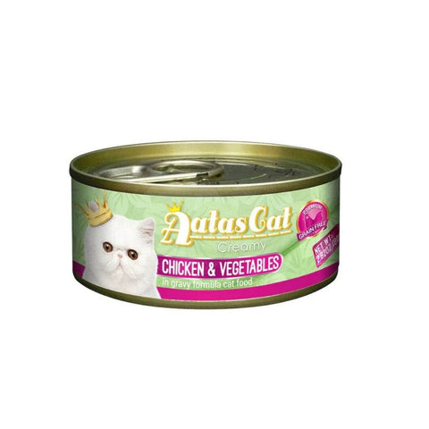 Bundle of 24 Aatas Cat Creamy Flavored Chicken Wet Cat Food Chicken & Whitefish