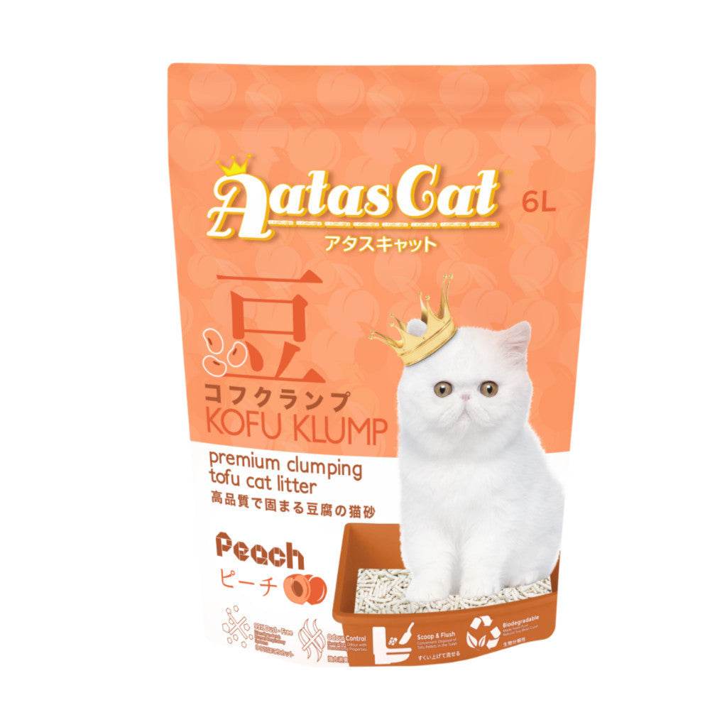 Aatas Cat Premium Cat Litter - 6L/7L/10L Peach 6L
