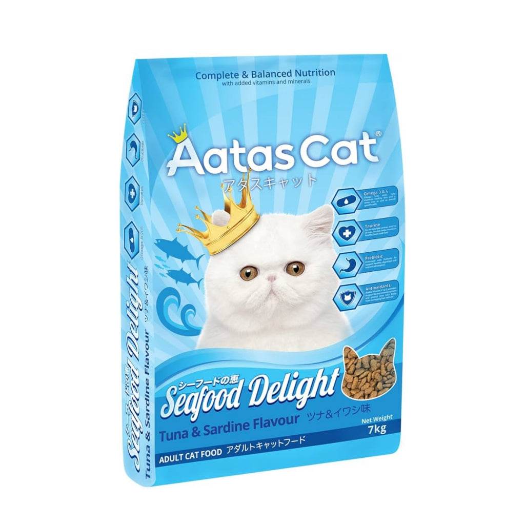 Aatas Cat Delight Dry Cat Food 1.2kg/7kg SeafoodTunaSardin7kg