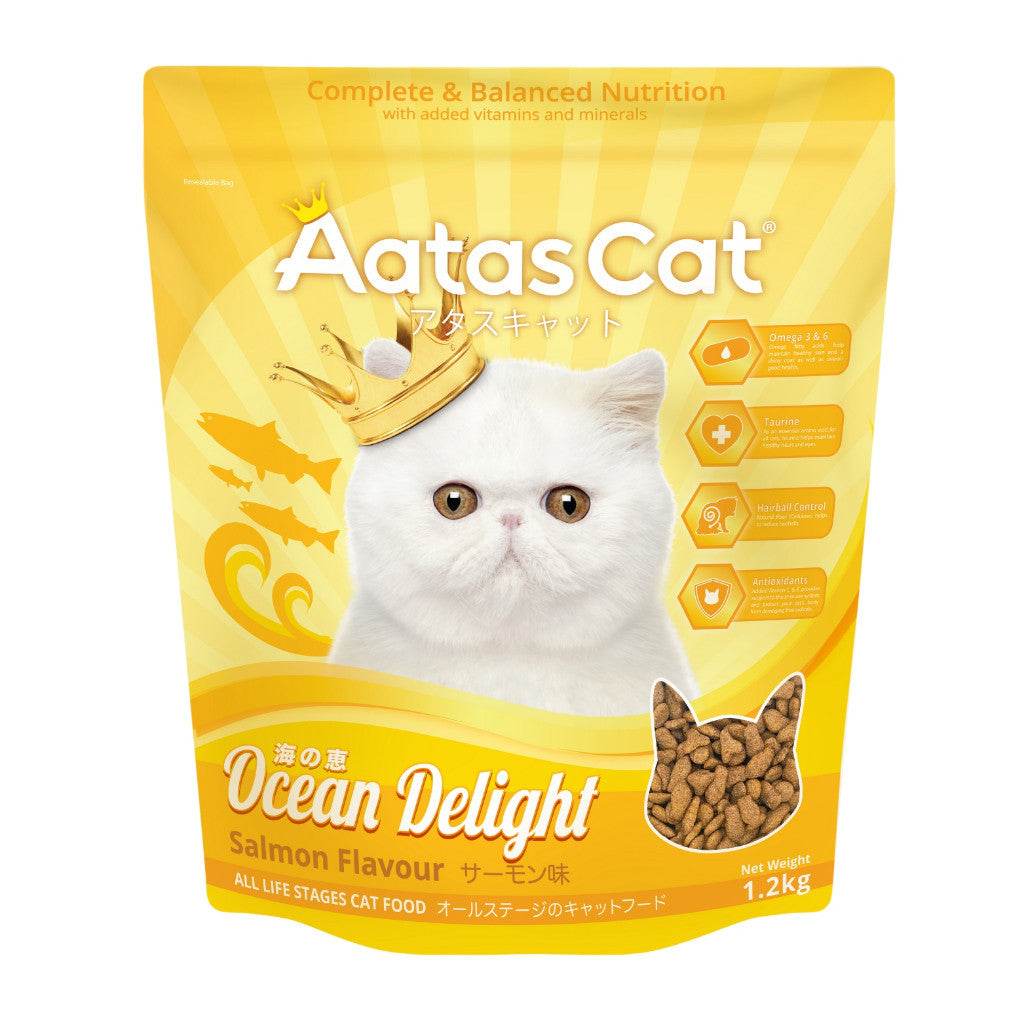 Aatas Cat Delight Dry Cat Food 1.2kg/7kg Ocean Salmon 1.2kg