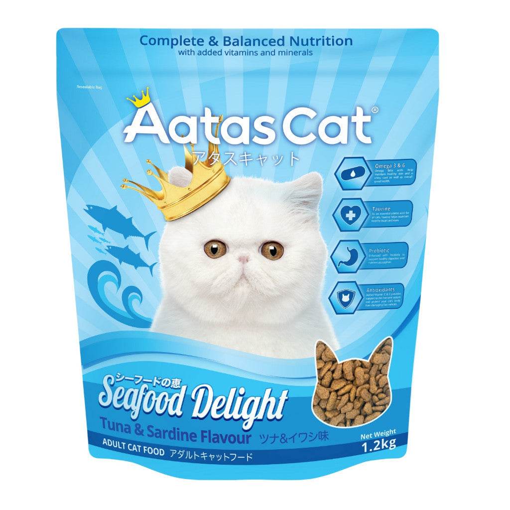 Aatas Cat Delight Dry Cat Food 1.2kg/7kg Seafood Tuna 1.2kg