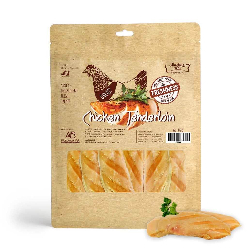 Absolute Bites Air Dried Cat & Dog Treats Chicken Tenderloin