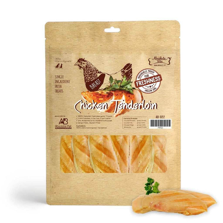 Absolute Bites Air Dried Cat & Dog Treats Chicken Tenderloin