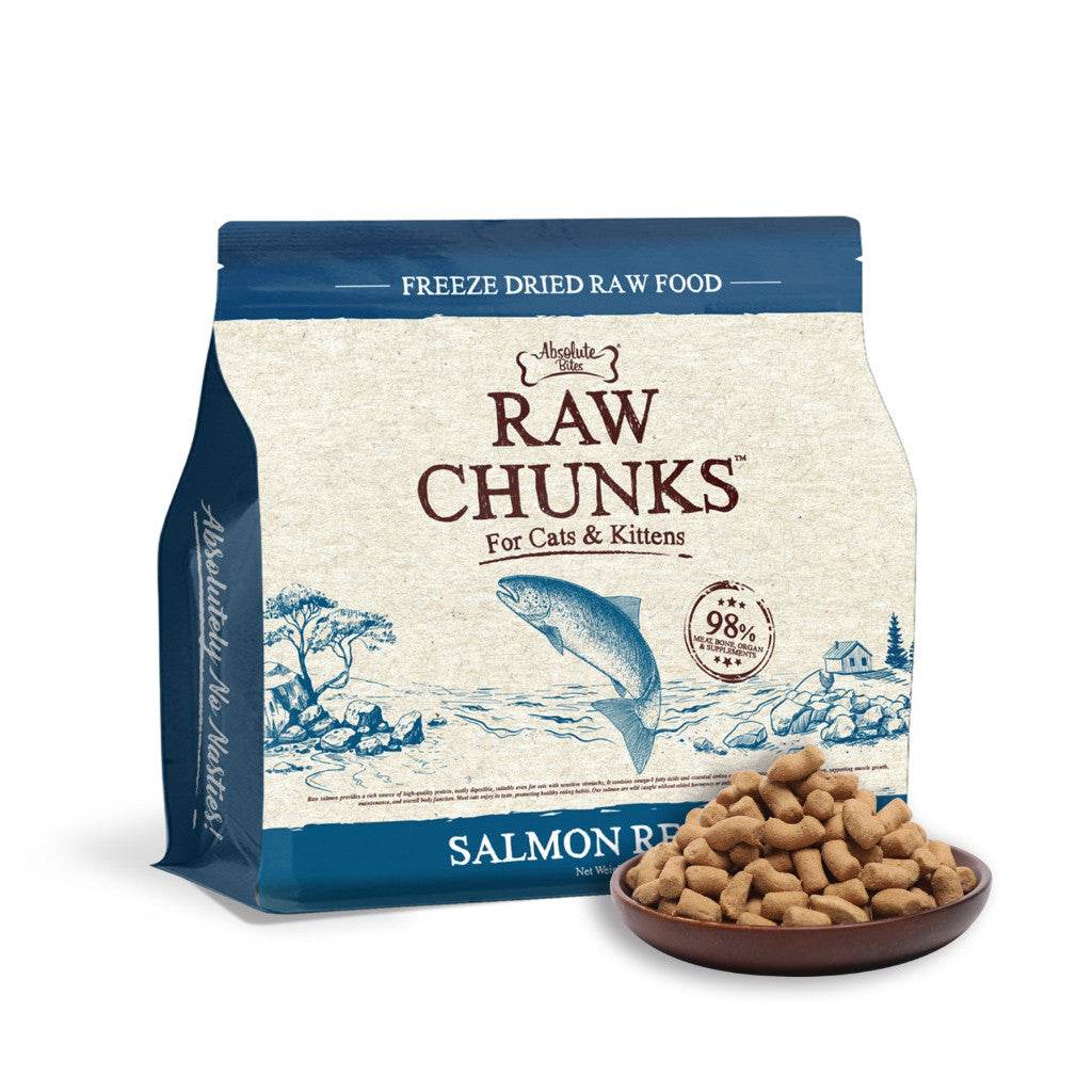 150g Absolute Bites Raw Chunks For Cats And Kittens Salmon 280g