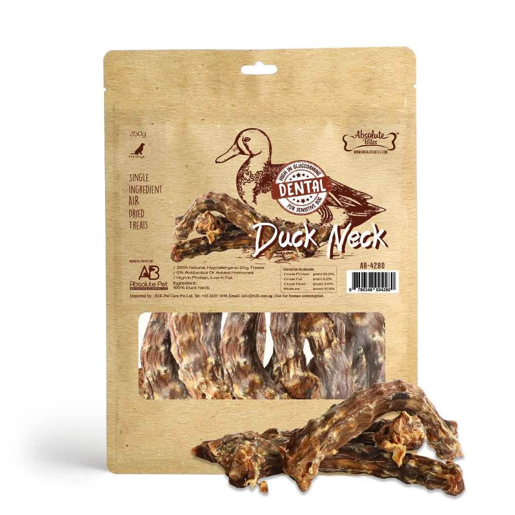 Absolute Bites Air Dried Cat & Dog Treats Duck Neck
