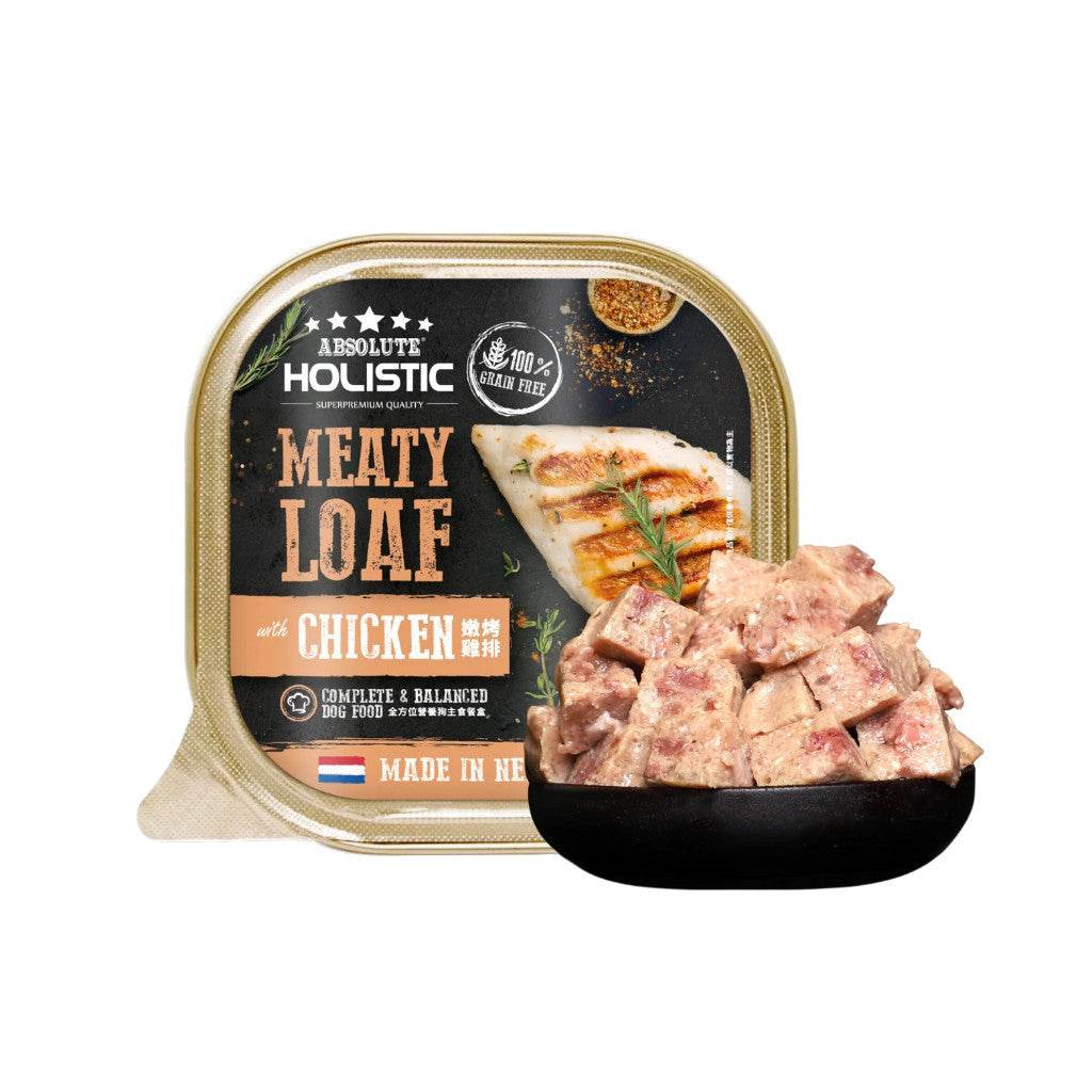 Absolute Holistic Meaty Loaf Pate Dog Food Chicken