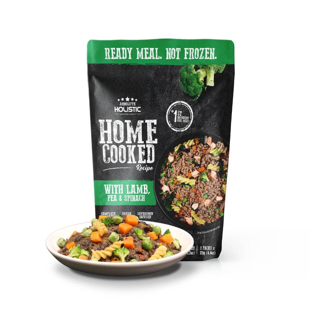 Absolute Holistic Home Cooked Dog Food - Grain-Free Lamb, Peas & Spinach