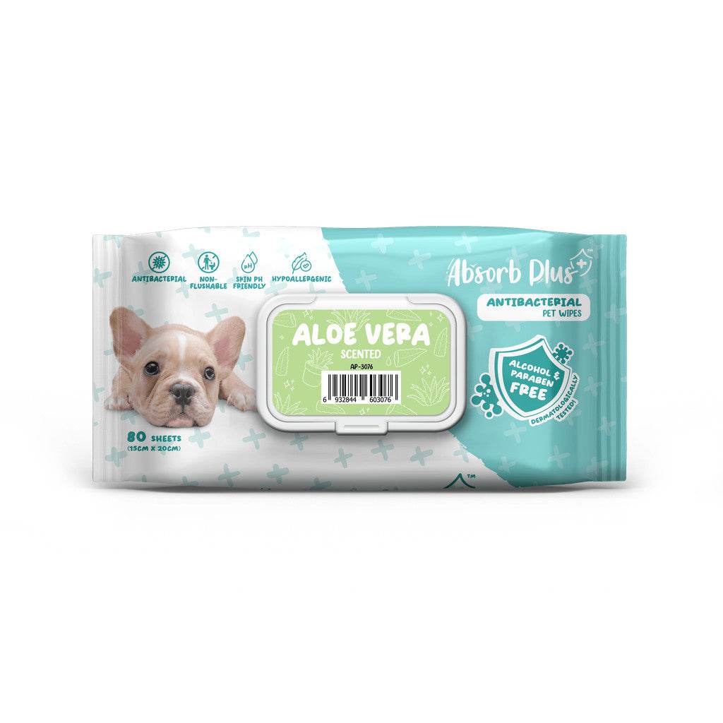Absorb Plus Anti-Bacterial Scented Pet Wipes Aloe Vera