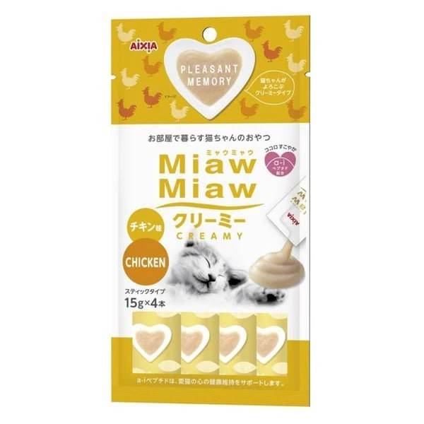 15g Aixia Miaw Miaw Creamy Purée Cat Treats MMCM6 Chicken