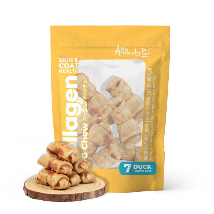 90g Altimate Pet Collagen Dog Chews Duck Knotted Bone
