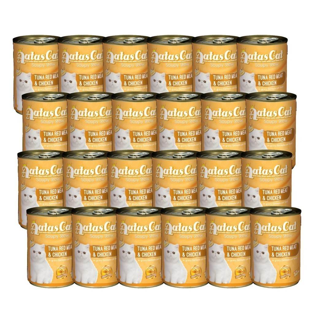 [Bundle of 24] Aatas Cat Soupy Stew Tuna Red Meat in Gravy 400g S: TRM Chicken