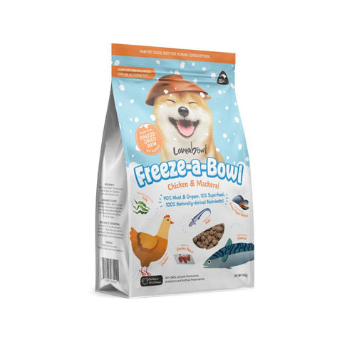 Loveabowl Freeze-a-Bowl Dried Dog Food Chick&Mackerel 140g