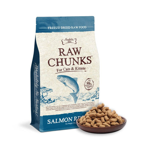 150g Absolute Bites Raw Chunks For Cats And Kittens Salmon 150g