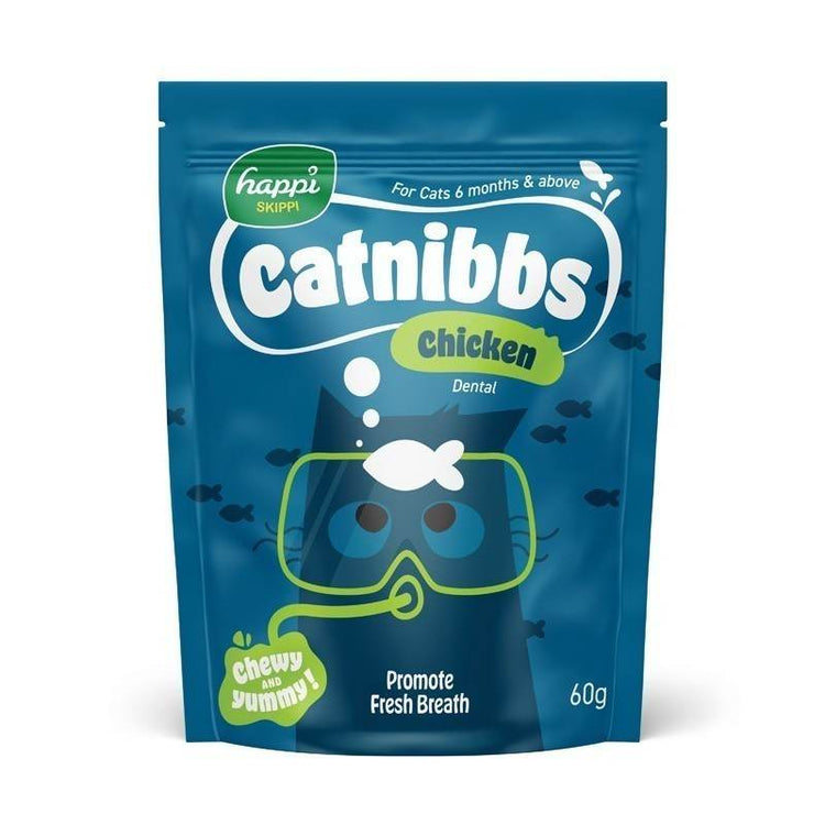 Happi Skippi Catnibbs Treats 60g – Tuna, Salmon, Chicken, Bonito Chicken