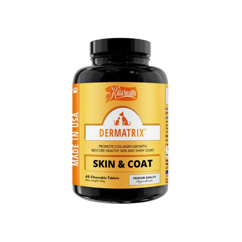 Kala Health Dermatrix Skin & Coat 45 Tablets - Supplement For Cats & Dogs Dermatrix - 45 Tab