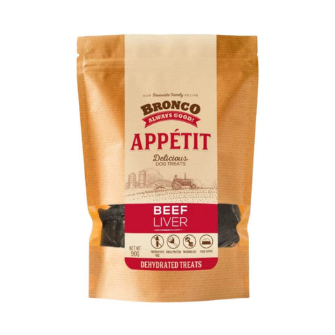 [Buy 1 Free 1] Bronco Appétit Dog Treats 90g – Beef, Chicken, Duck Beef Liver