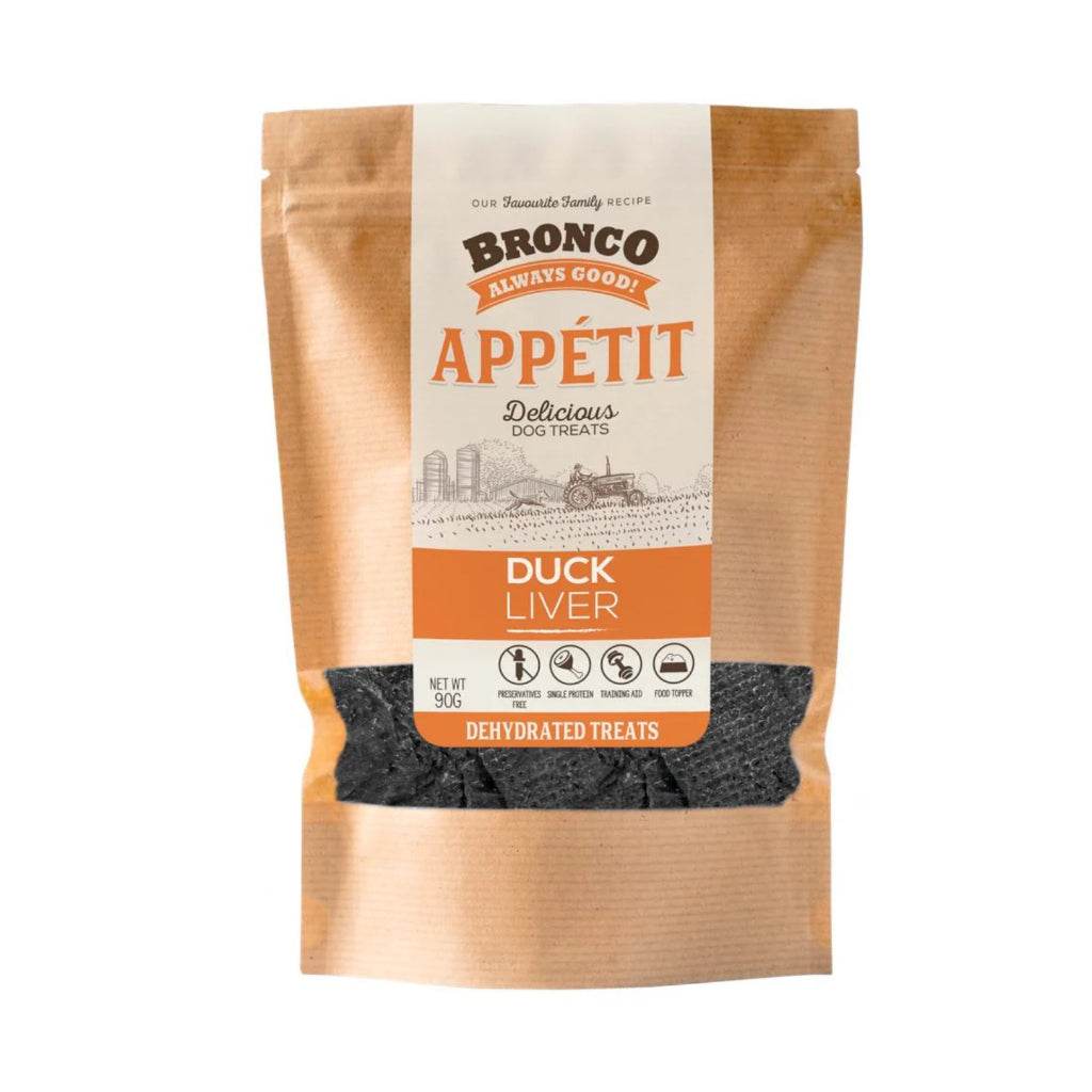 [Buy 1 Free 1] Bronco Appétit Dog Treats 90g – Beef, Chicken, Duck Duck Liver