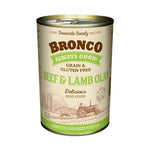 Bronco Wet Dog Food Can 390g - Grain & Gluten-Free Beef & Lamb Olio