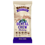 Bronco Dental Chew 18g - Teeth Strength, Meat-Free, Natural Blueberry