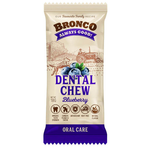Bronco Dental Chew 18g - Teeth Strength, Meat-Free, Natural Banana