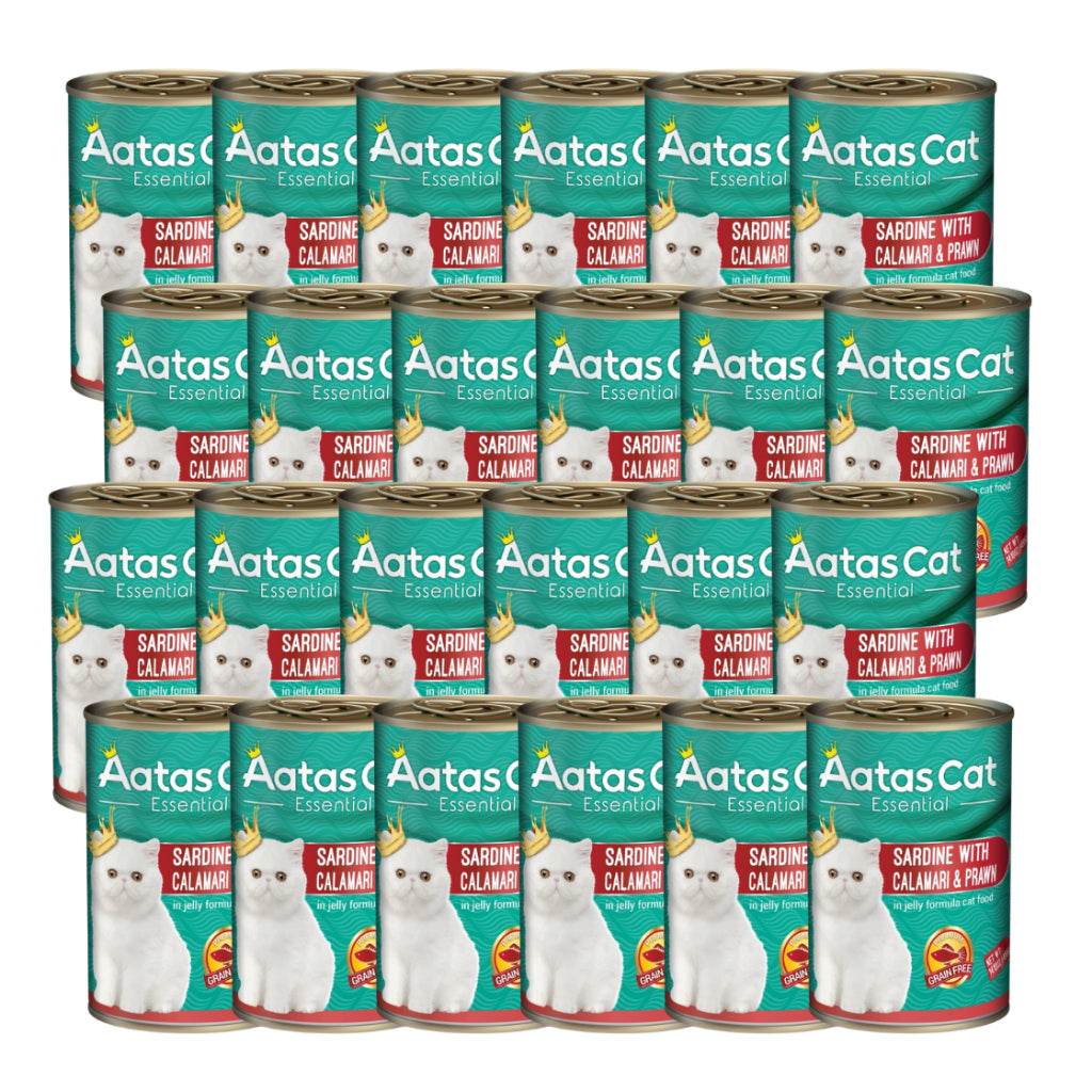 [Bundle of 24] Aatas Cat Soupy Stew Tuna Red Meat in Gravy 400g E: SardinClamariPraw