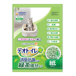 Unicharm Deo Toilet Cat Litter Box Paper Green Tea 4L