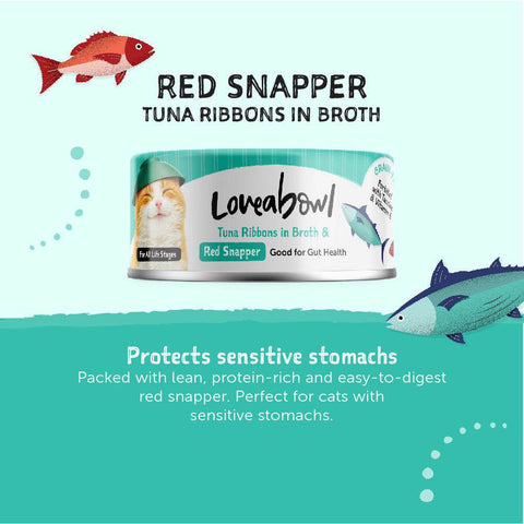 70g Loveabowl Cat Food Tuna Red Snapper