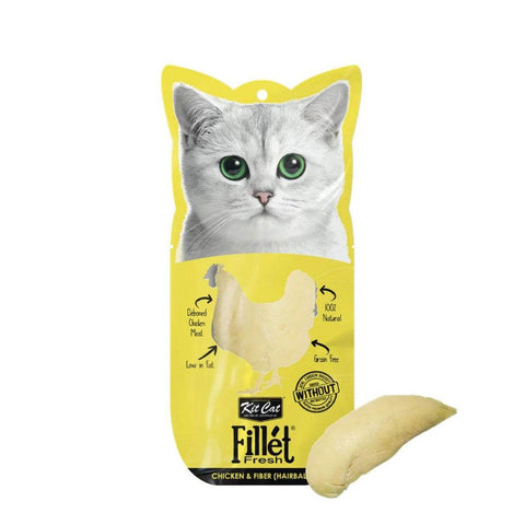 Kit Cat Fillet Fresh Treats for Cats 30g - High-Protein, Tasty Treats Chick & Smoked Fish
