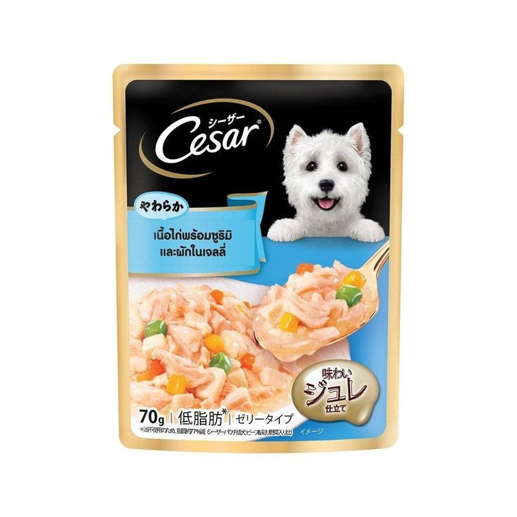 60g/70g Cesar Craft Pouch Wet Dog Food Surimi &Vegetable70g