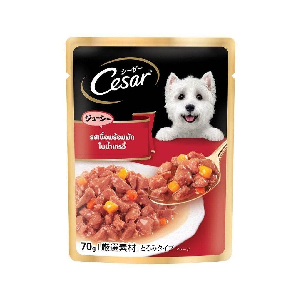 Cesar Craft Pouch Wet Dog Food 60g/70g Beef with Vegetable 70g