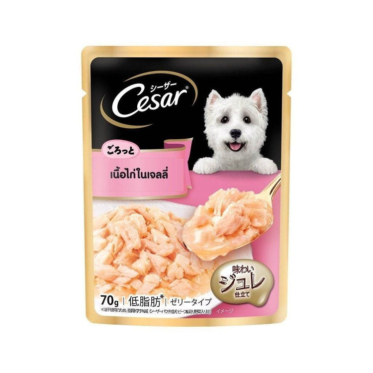 60g/70g Cesar Craft Pouch Wet Dog Food Chicken in Jelly 70g