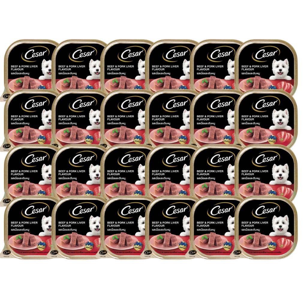 Cesar Dog Tray Wet Food Beef & Pork Liver