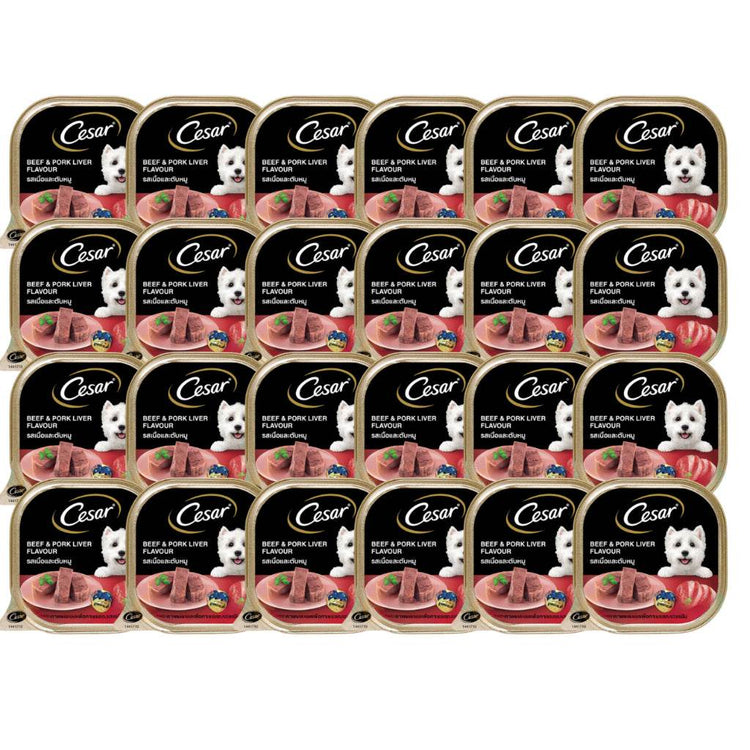 Cesar Dog Tray Wet Food Beef & Pork Liver
