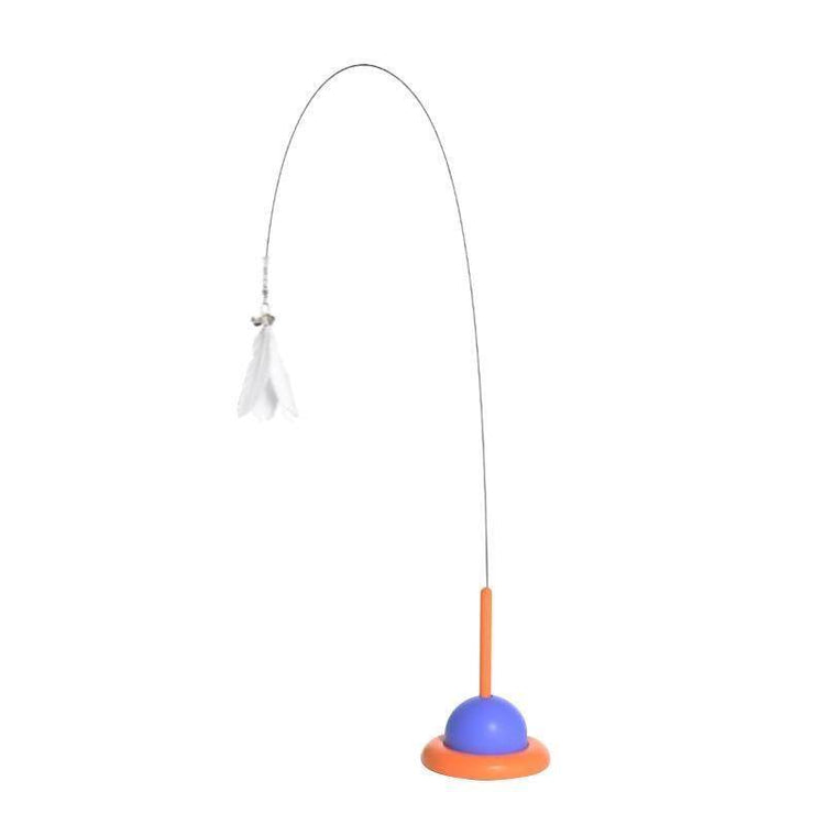 Interactive & Engaging Play Suction Feather Cat Toy Blue