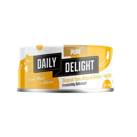 80g Daily Delight Pure Wet Cat Food Baby Clam