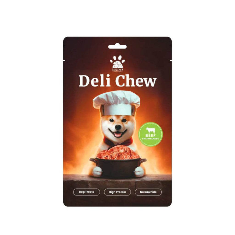 Singapaw Deli Chew Air Dried Jerky Dog Treats Beef Snowflakes 100g