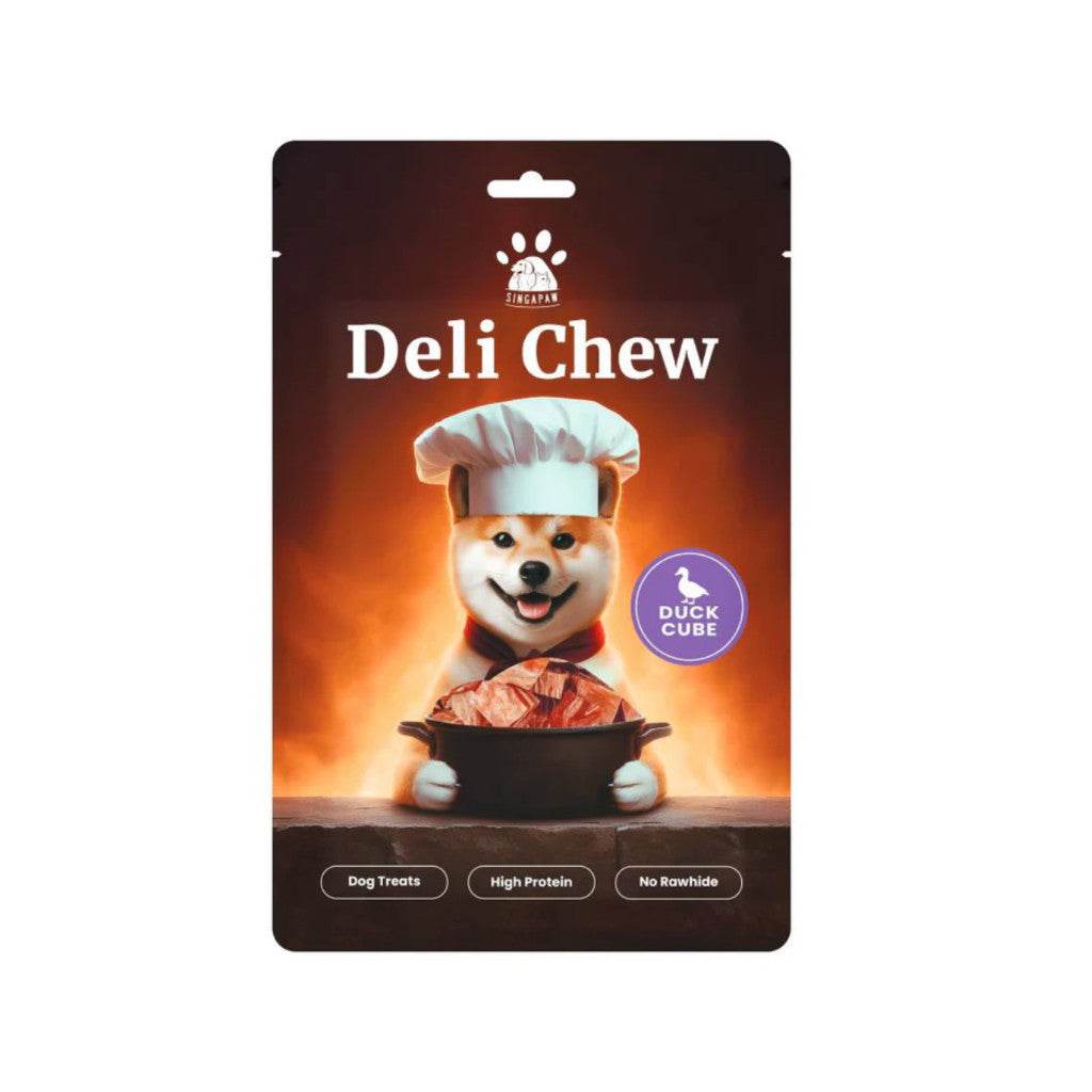 Singapaw Deli Chew Air Dried Jerky Dog Treats Duck Cube 120g